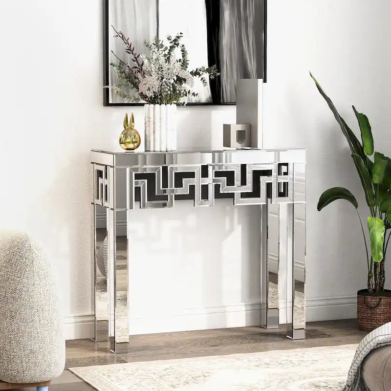 Mesa Consola Veneciana Espejada Griega Moderna