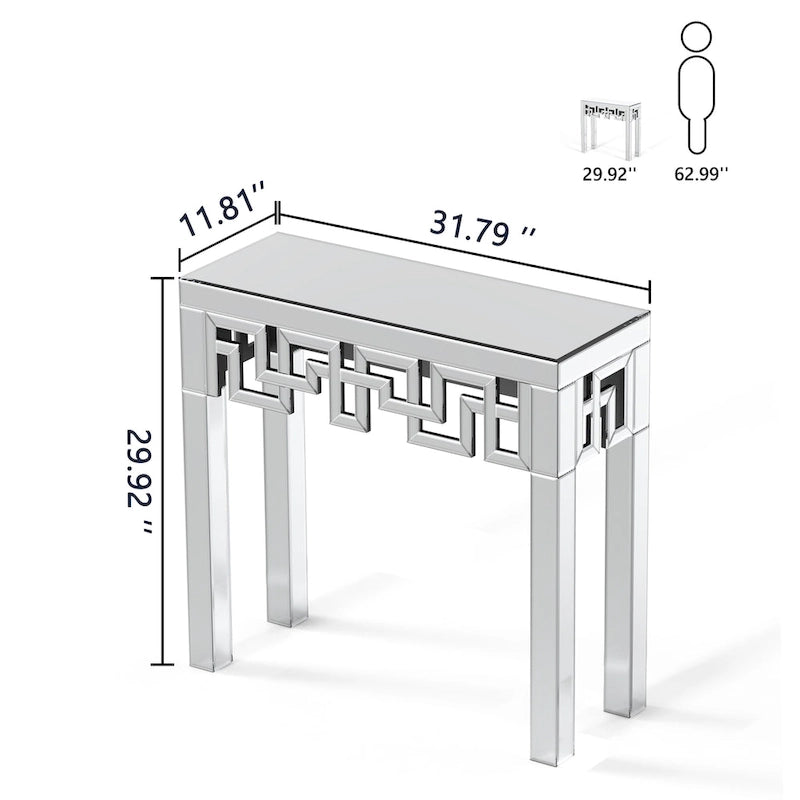 Mesa Consola Veneciana Espejada Griega Moderna