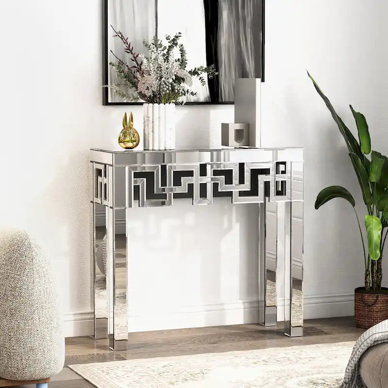 Mesa Consola Veneciana Espejada Griega Moderna