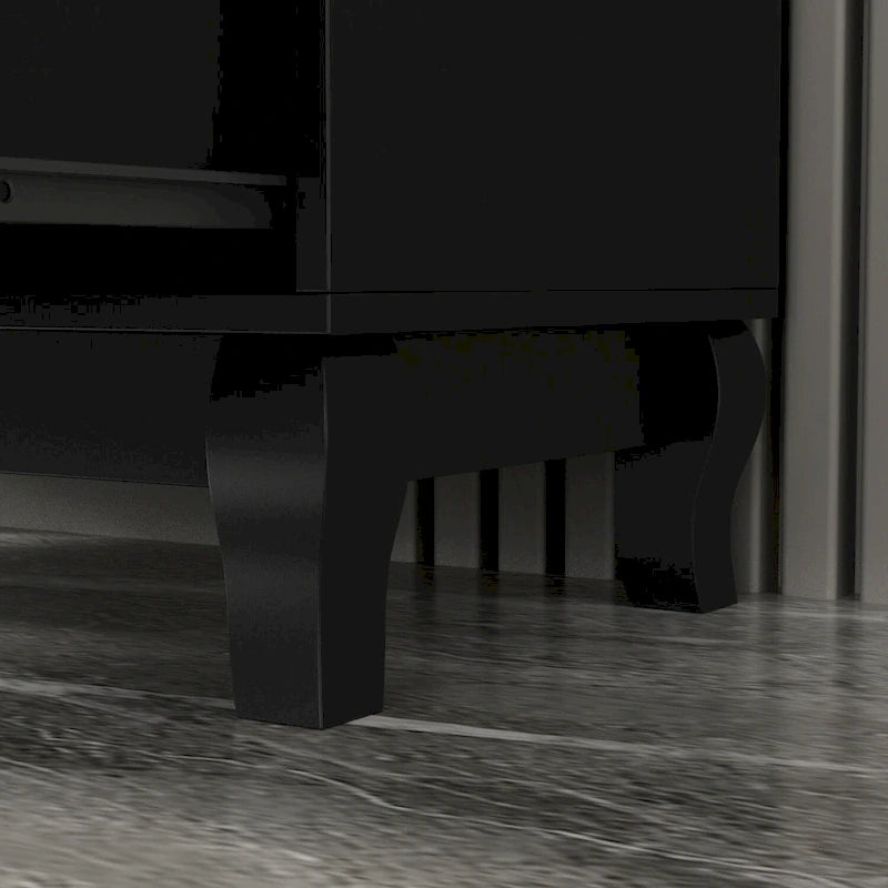 Cómoda de 5 cajones con correderas de metal y patas de madera