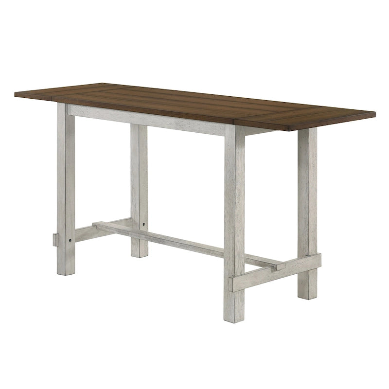 Mesa de altura de mostrador con hoja abatible de 71 pulgadas Tarala Oak