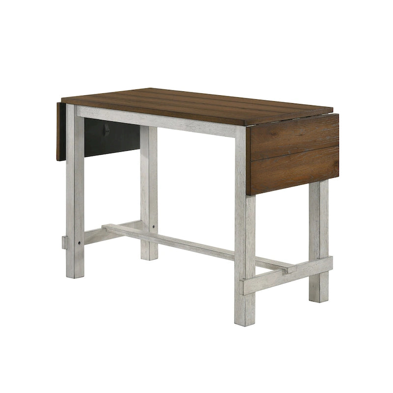 Mesa de altura de mostrador con hoja abatible de 71 pulgadas Tarala Oak