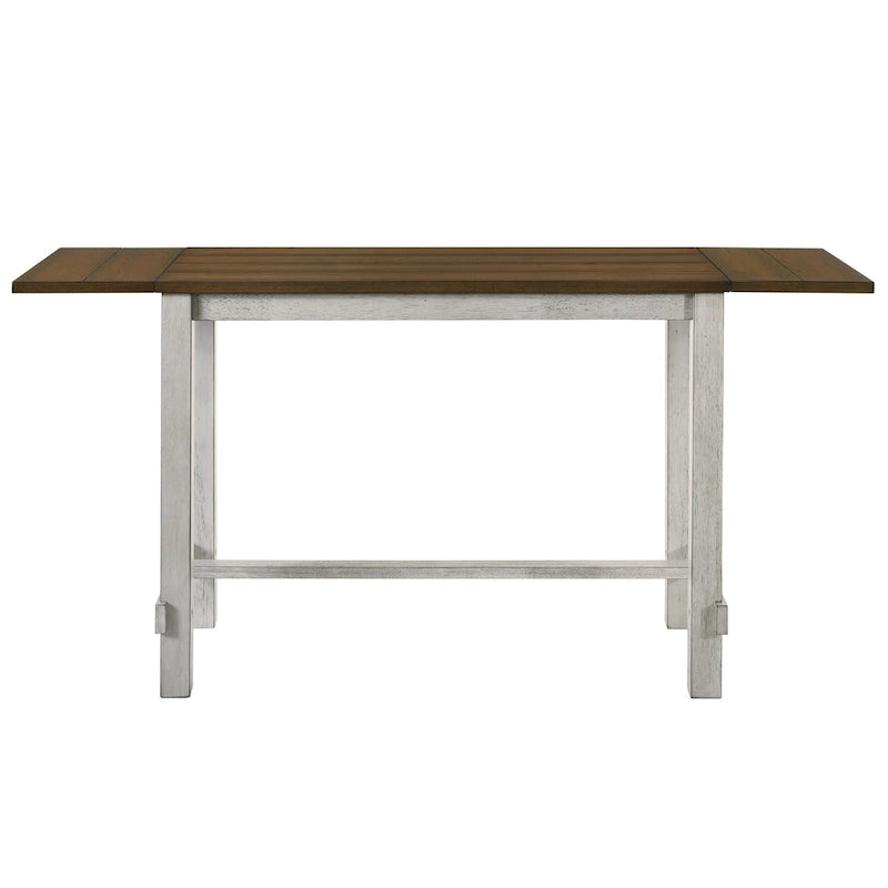 Mesa de altura de mostrador con hoja abatible de 71 pulgadas Tarala Oak
