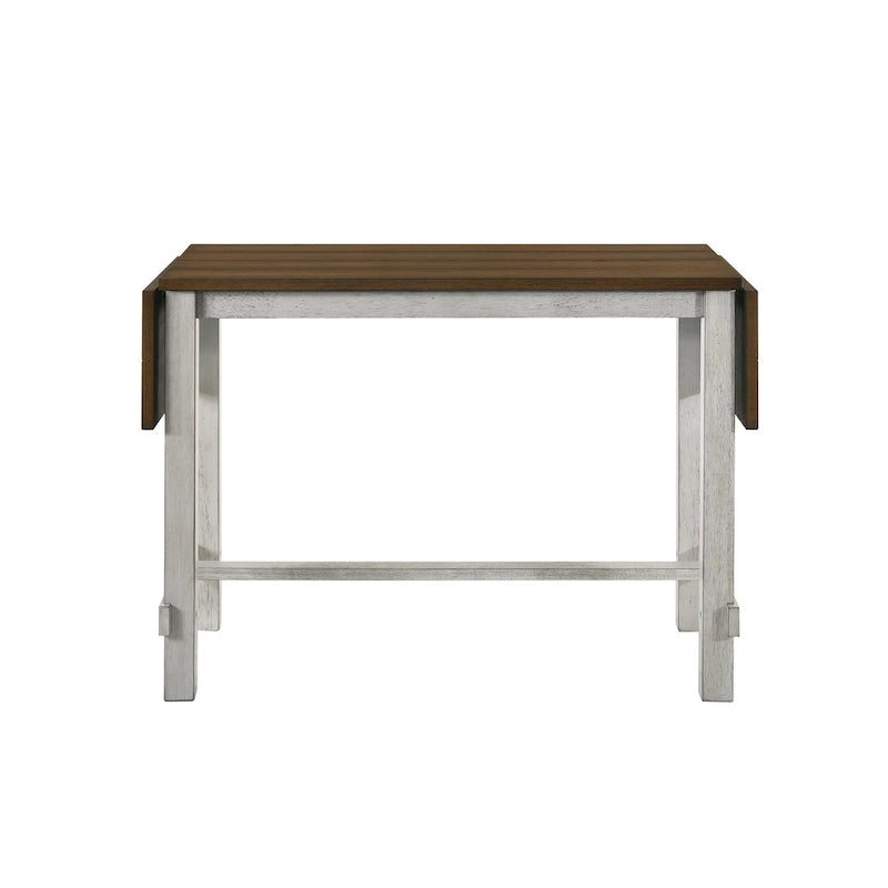 Mesa de altura de mostrador con hoja abatible de 71 pulgadas Tarala Oak