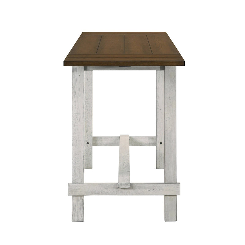 Mesa de altura de mostrador con hoja abatible de 71 pulgadas Tarala Oak