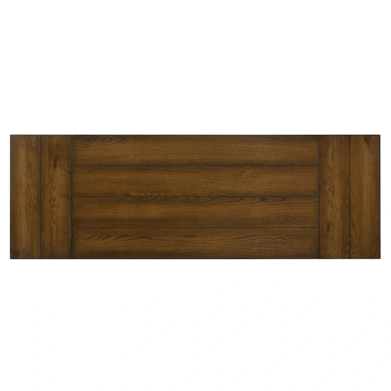 Mesa de altura de mostrador con hoja abatible de 71 pulgadas Tarala Oak