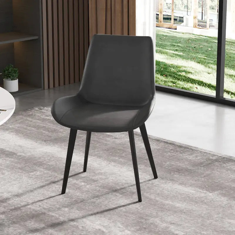 Sillas de comedor tapizadas con patas de metal, juego de 2 o 4