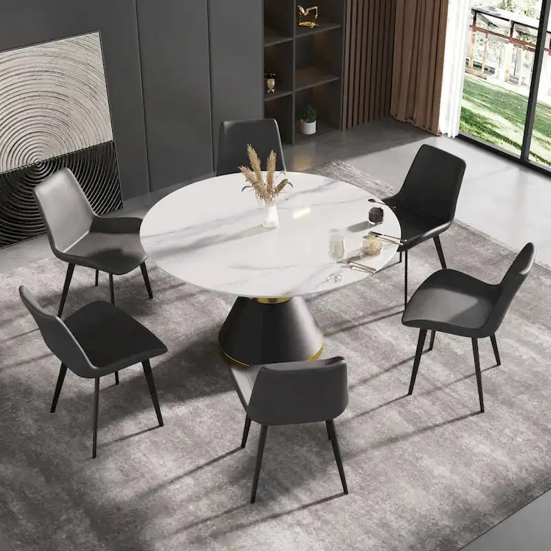 Sillas de comedor tapizadas con patas de metal, juego de 2 o 4