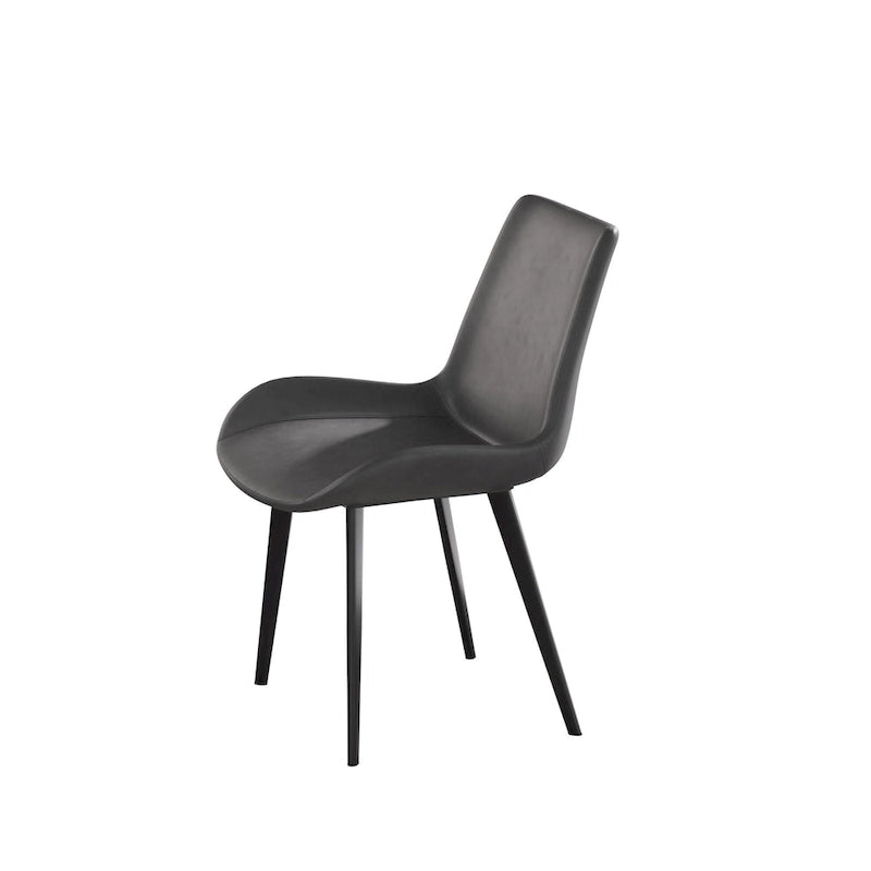 Sillas de comedor tapizadas con patas de metal, juego de 2 o 4
