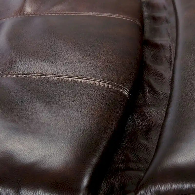 Sillón Reclinable Eléctrico de Gravedad Cero de Cuero Genuino con Reposacabezas Ajustable y Carga USB