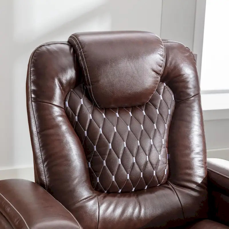 Sofá reclinable individual mullido eléctrico para cine en casa con almacenamiento oculto en el brazo