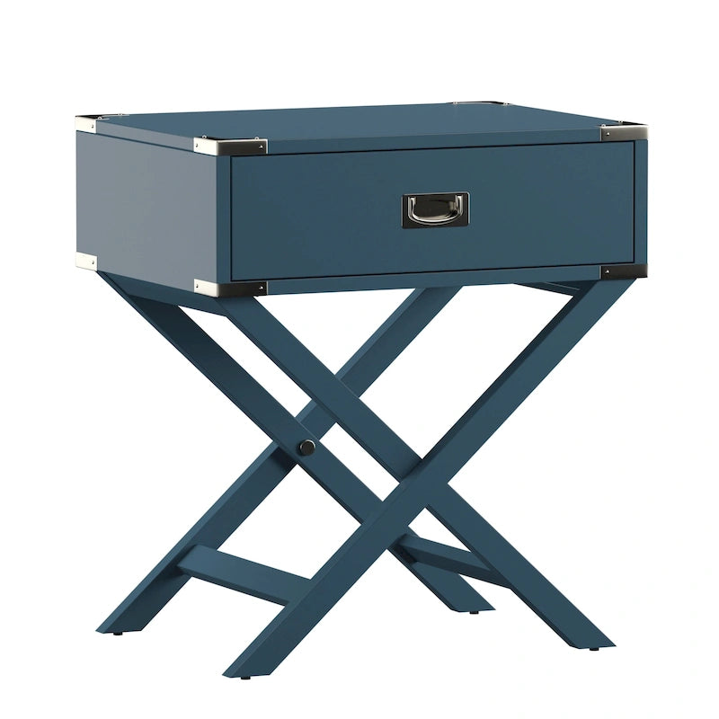 Mesa auxiliar de madera X-Base con cajón