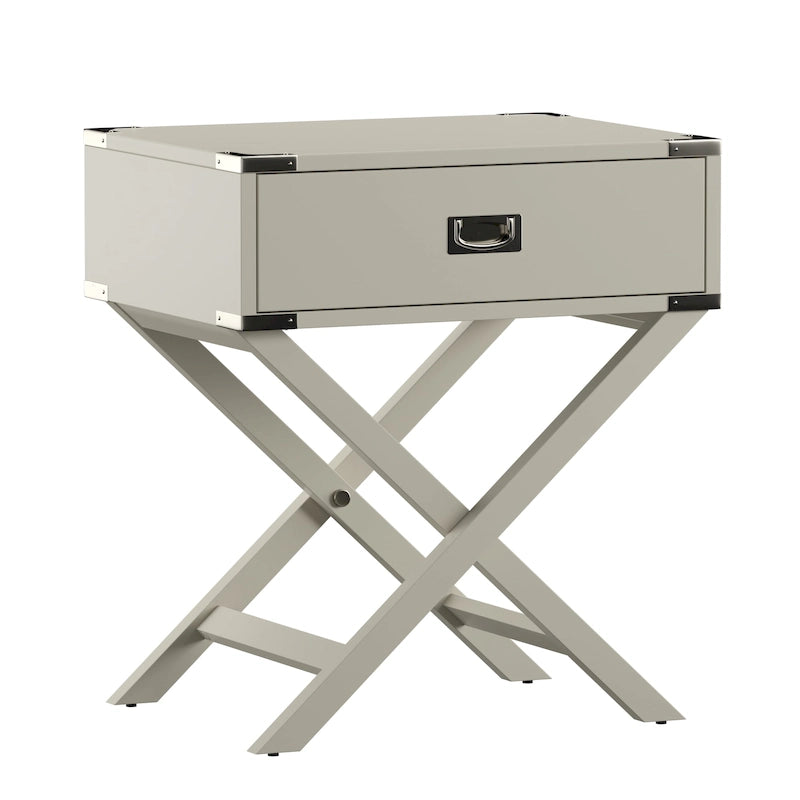 Mesa auxiliar de madera X-Base con cajón