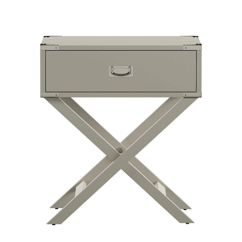 Mesa auxiliar de madera X-Base con cajón