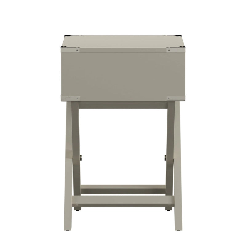 Mesa auxiliar de madera X-Base con cajón
