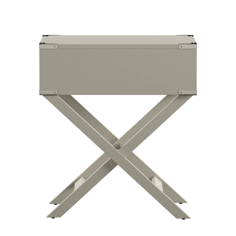 Mesa auxiliar de madera X-Base con cajón