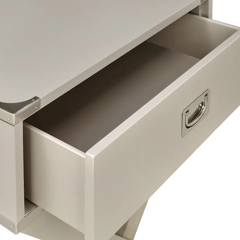 Mesa auxiliar de madera X-Base con cajón