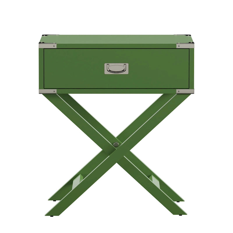 Mesa auxiliar de madera X-Base con cajón