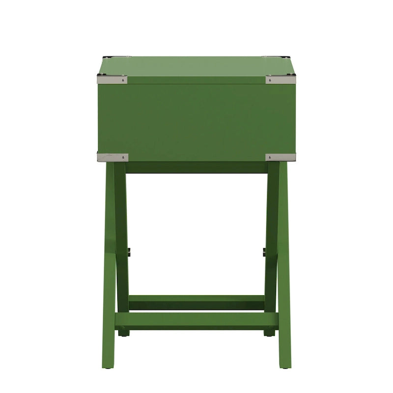 Mesa auxiliar de madera X-Base con cajón