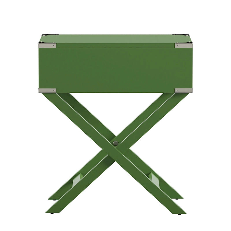 Mesa auxiliar de madera X-Base con cajón