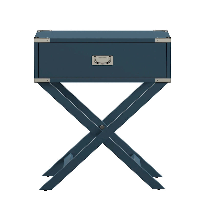 Mesa auxiliar de madera X-Base con cajón