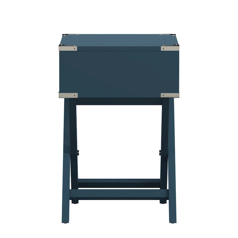 Mesa auxiliar de madera X-Base con cajón