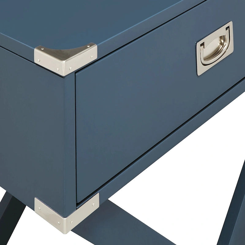Mesa auxiliar de madera X-Base con cajón