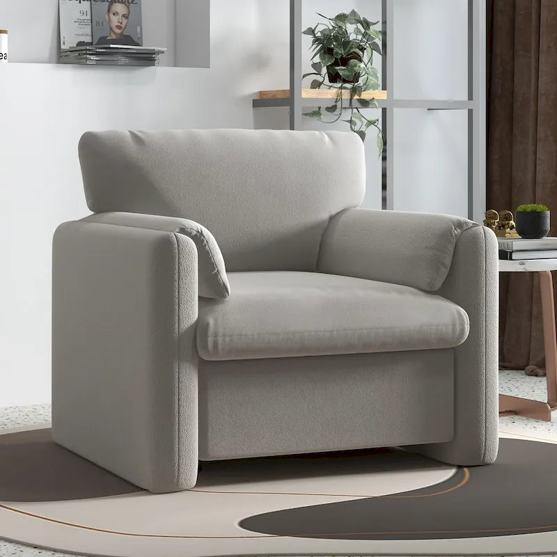 Sillón decorativo tapizado – Asiento individual