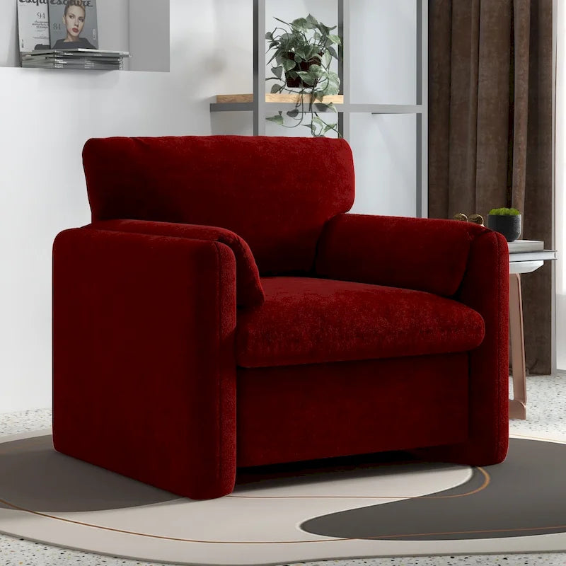 Sillón decorativo tapizado – Asiento individual