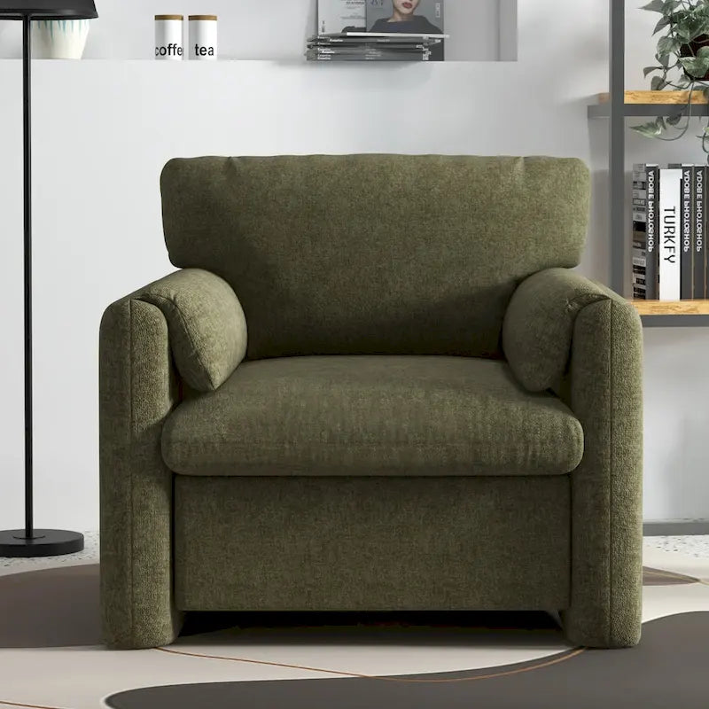 Sillón decorativo tapizado – Asiento individual