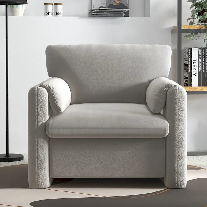 Sillón decorativo tapizado – Asiento individual