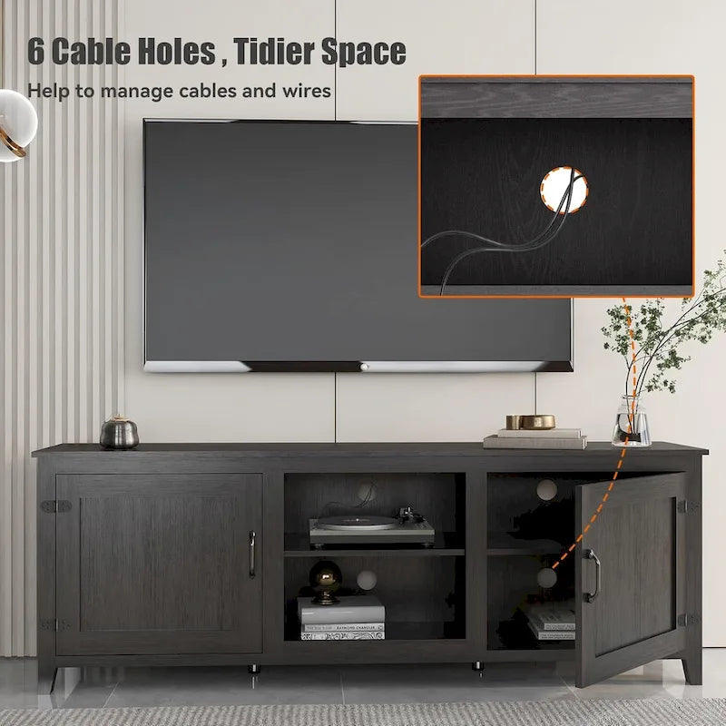 Mueble de almacenamiento de madera para televisor de hasta 80 pulgadas