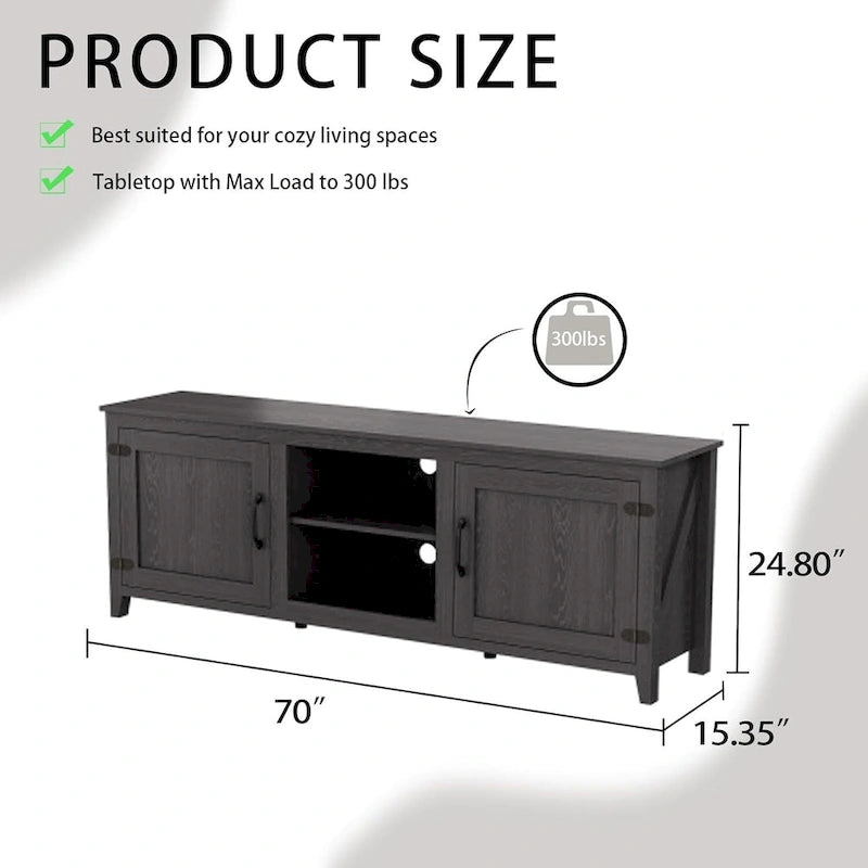 Mueble de almacenamiento de madera para televisor de hasta 80 pulgadas