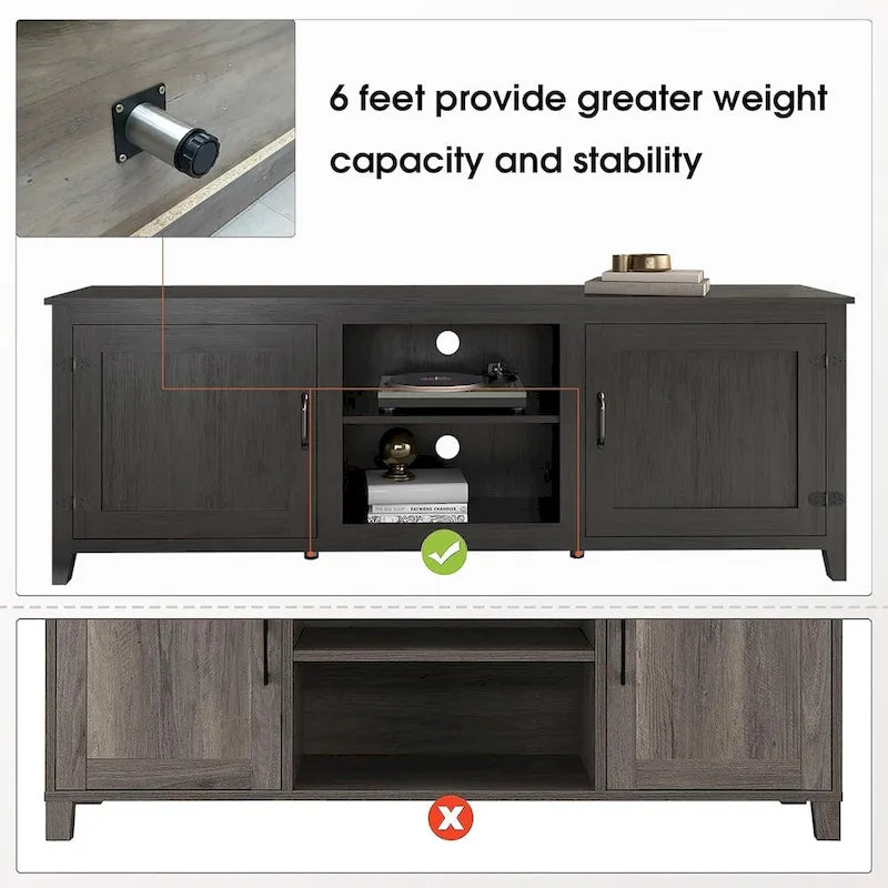 Mueble de almacenamiento de madera para televisor de hasta 80 pulgadas