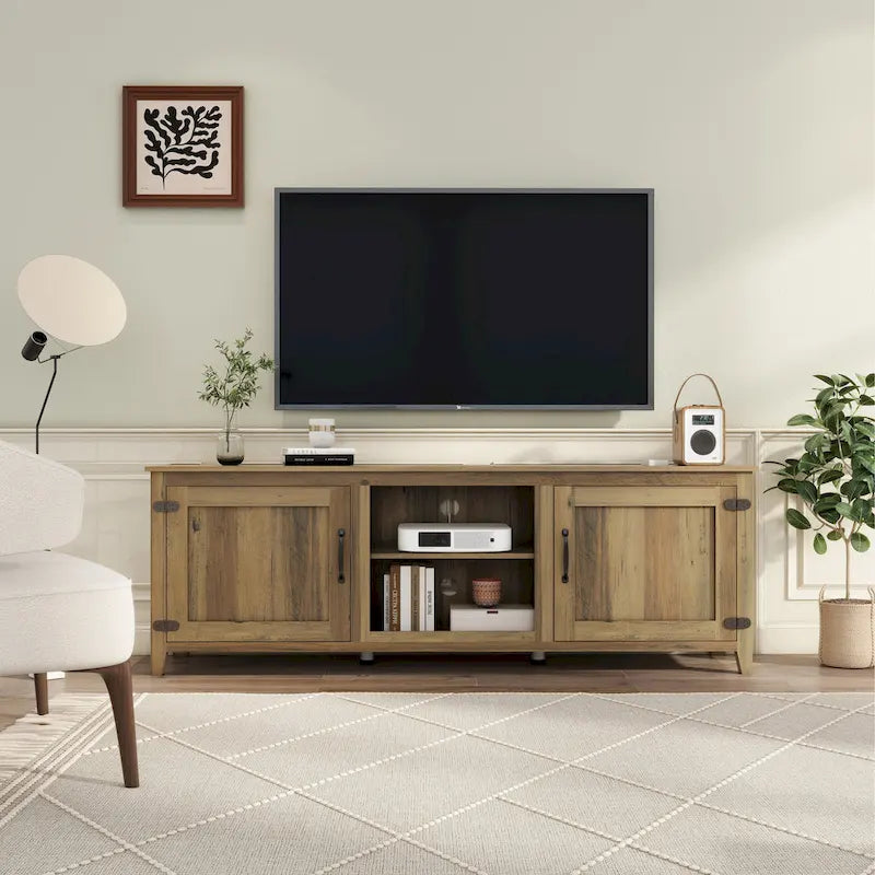 Mueble de almacenamiento de madera para televisor de hasta 80 pulgadas