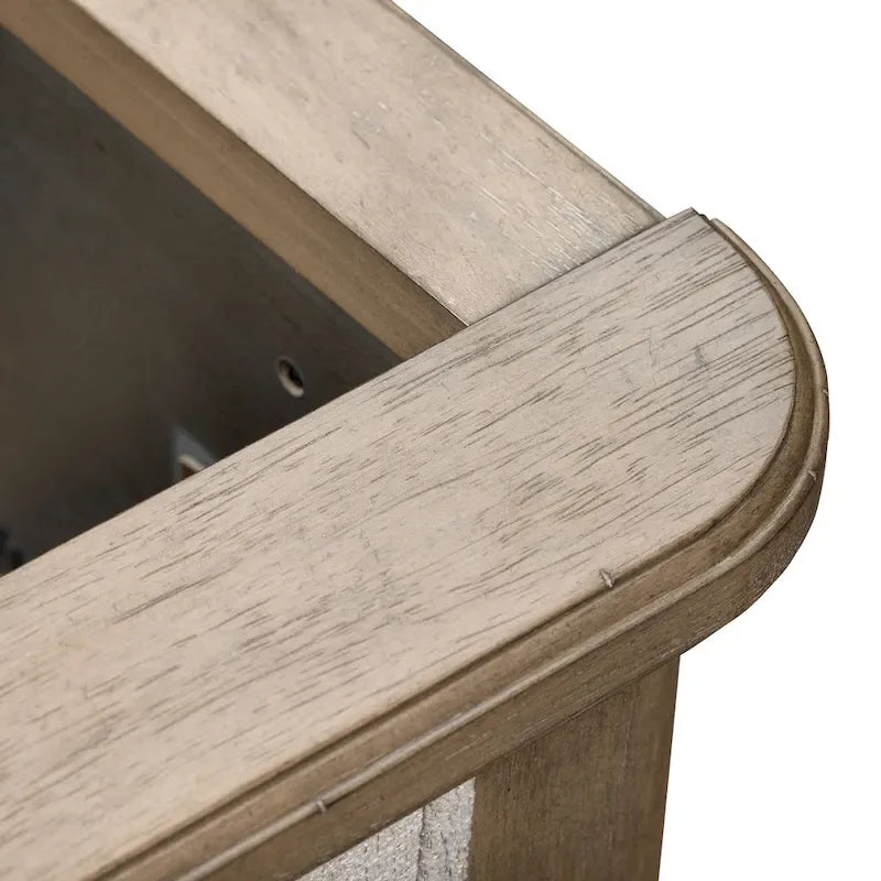 Cama tapizada Dusty Taupe con cabecero tipo biombo