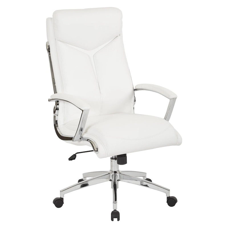 Work Smart Executive Faux Leather High Back Chair