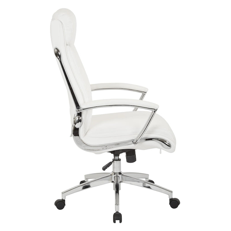 Sillón ejecutivo de oficina con respaldo alto y piel sintética