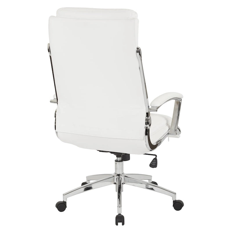 Sillón ejecutivo de oficina con respaldo alto y piel sintética