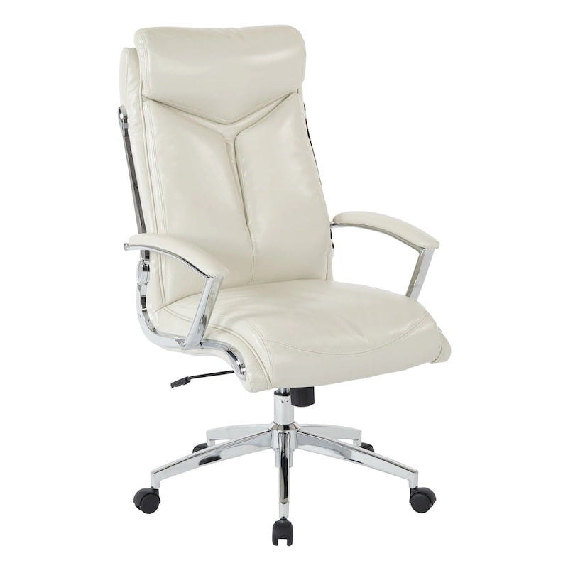 Sillón ejecutivo de oficina con respaldo alto y piel sintética