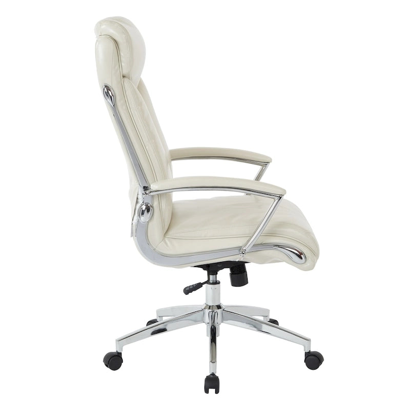 Sillón ejecutivo de oficina con respaldo alto y piel sintética