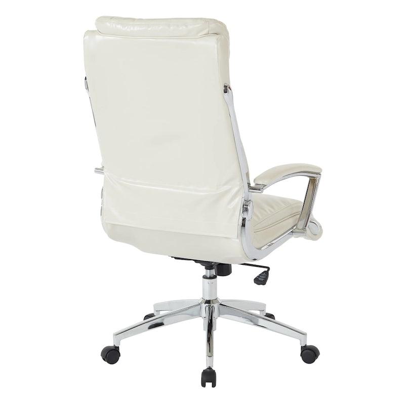 Sillón ejecutivo de oficina con respaldo alto y piel sintética
