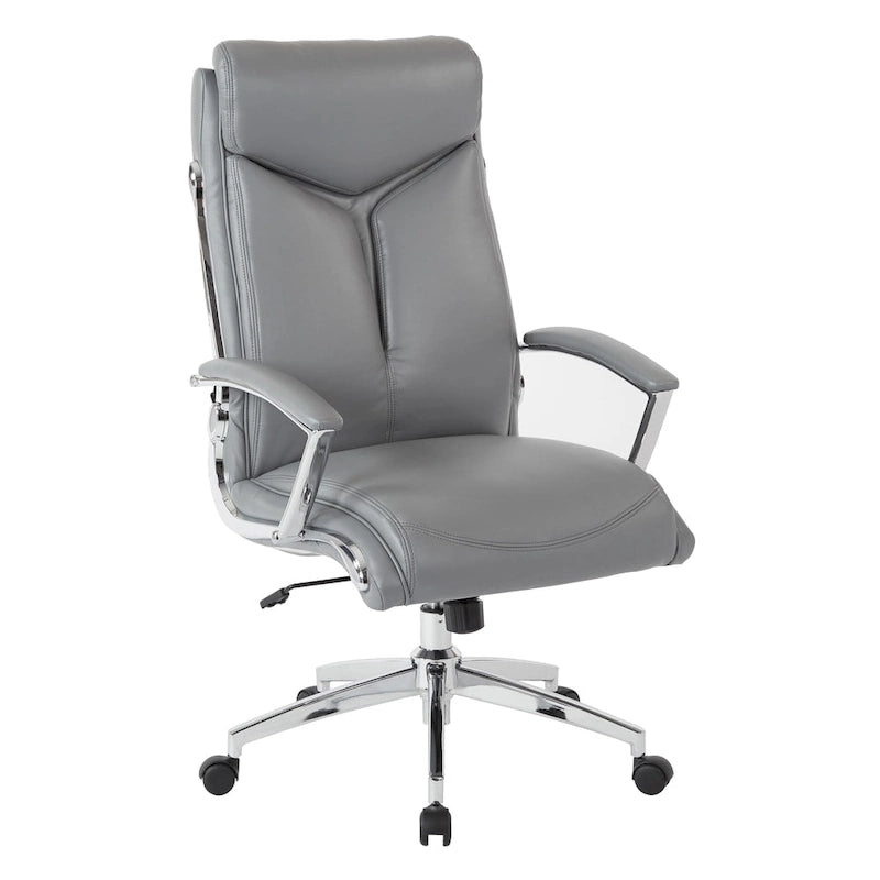 Sillón ejecutivo de oficina con respaldo alto y piel sintética