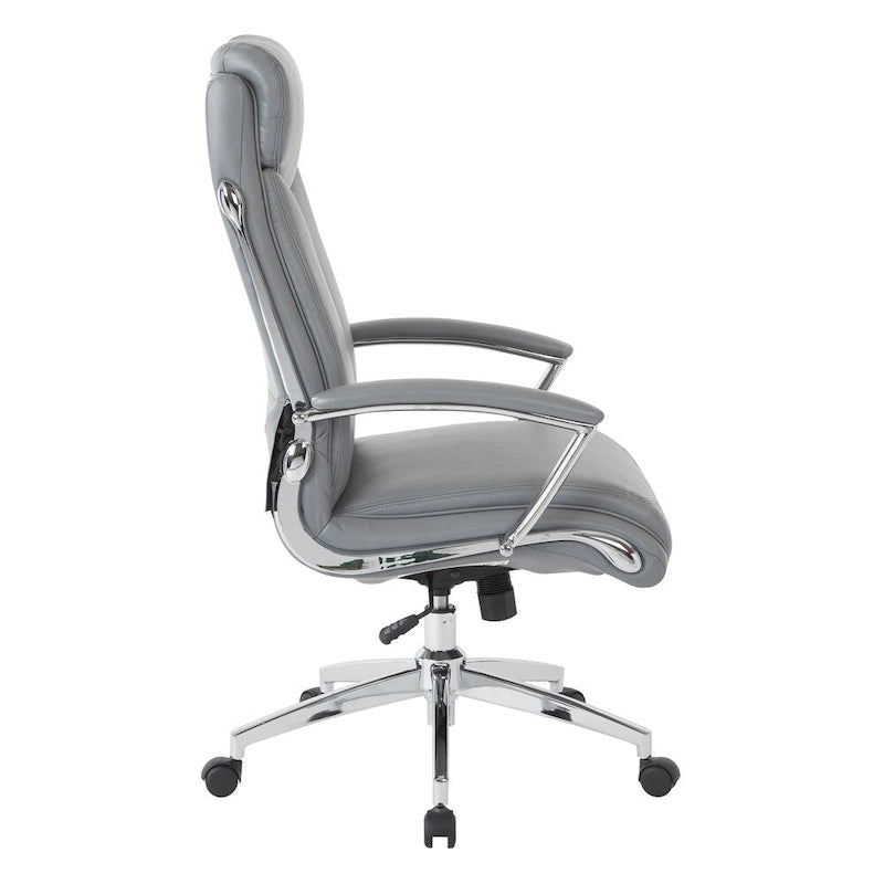 Sillón ejecutivo de oficina con respaldo alto y piel sintética