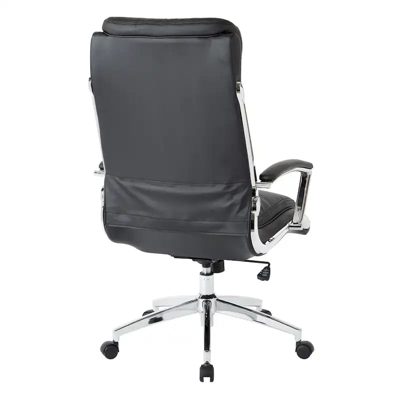 Sillón ejecutivo de oficina con respaldo alto y piel sintética