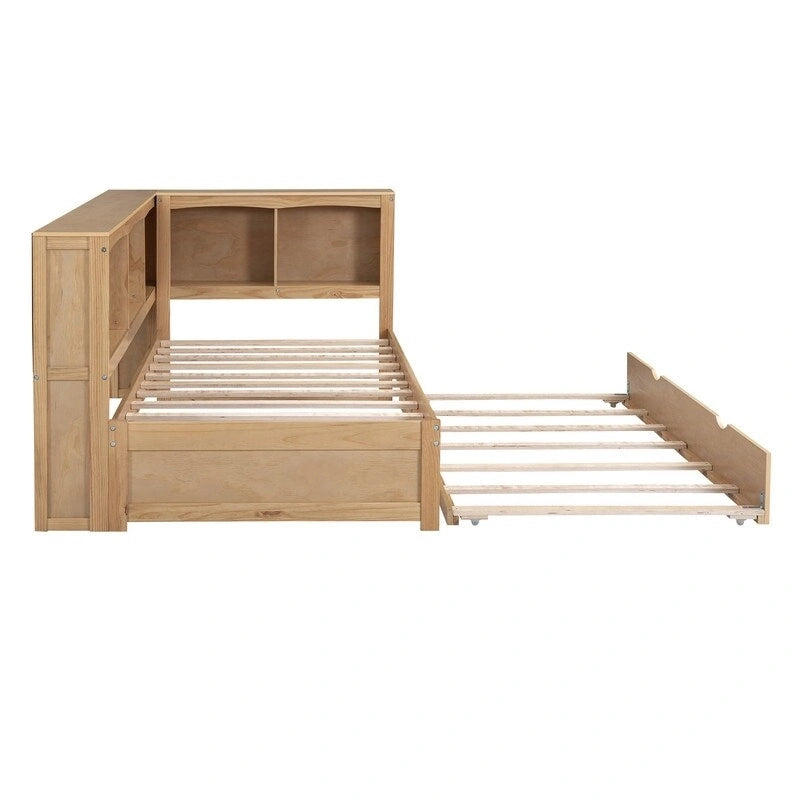 Sofá cama individual con nido, gabinetes de almacenamiento y puertos de carga USB