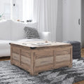 Mesa de centro elevable con almacenamiento y compartimentos con bisagras