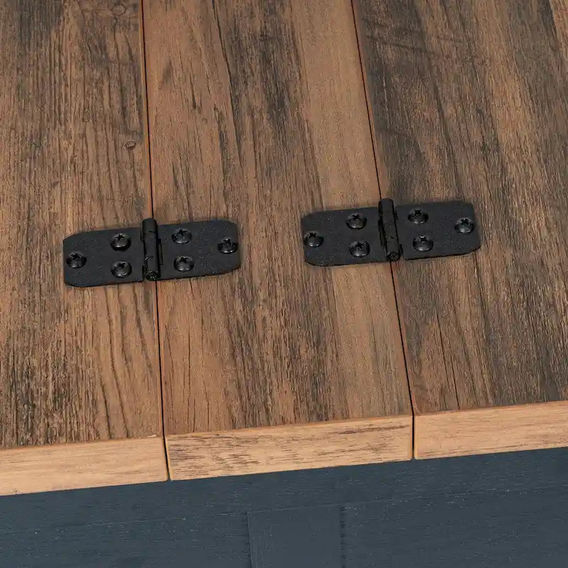 Mesa de centro elevable con almacenamiento y compartimentos con bisagras