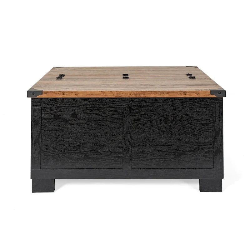 Mesa de centro elevable con almacenamiento y compartimentos con bisagras