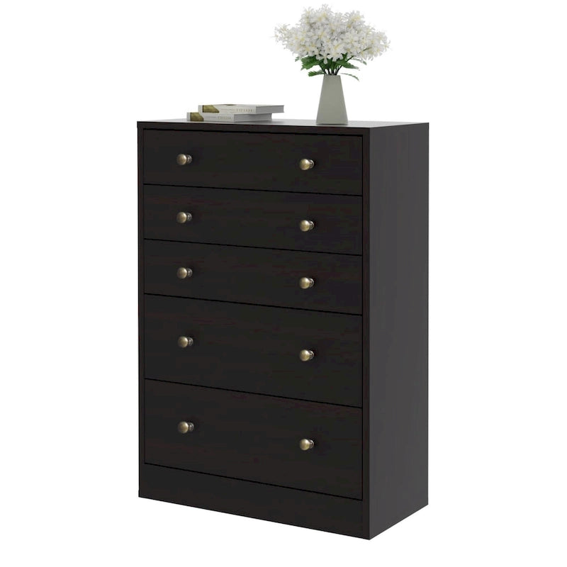 Cómoda de 5 cajones de 31.5 pulgadas de ancho – Organizador de almacenamiento para dormitorio